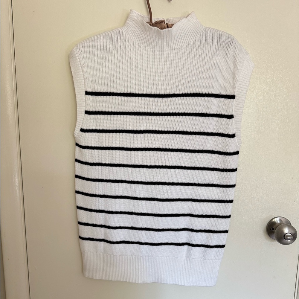 Talbots Cream Ribbed Sweater